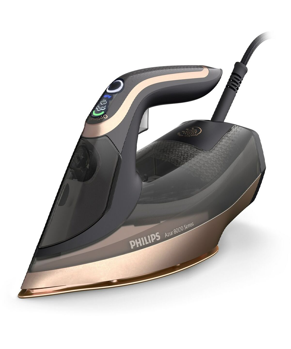 Philips Azur 8000 Series DST8041 - Dampstrygejern med automatisk afbrydelse - såleplade: SteamGlide Elite - 3000 W - sort