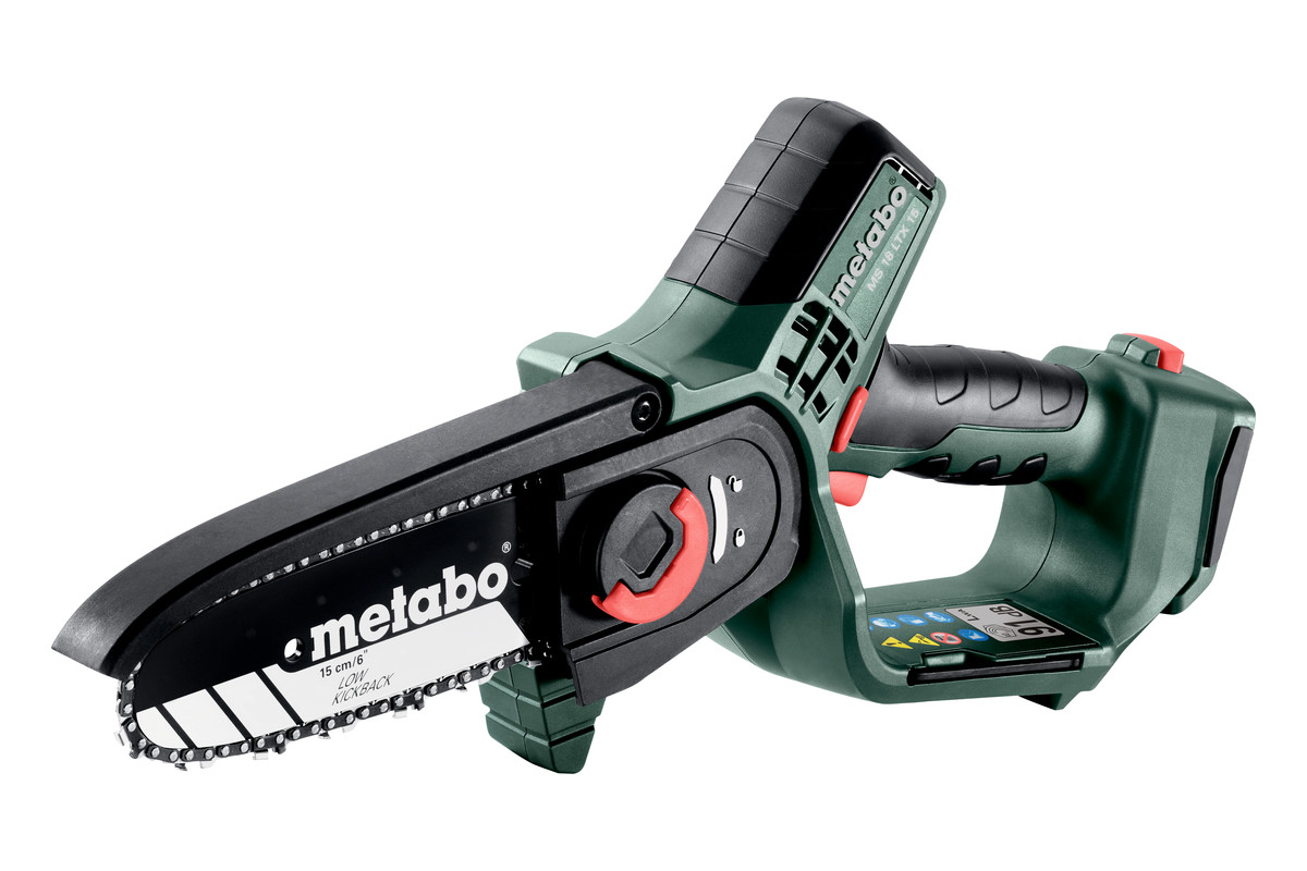 Metabo MS 18 LTX 15, 15 cm, 5 m/s, 25,4 / 4 mm (1 / 4), 1,1 mm, Sort, Grøn, Rød, Batteri