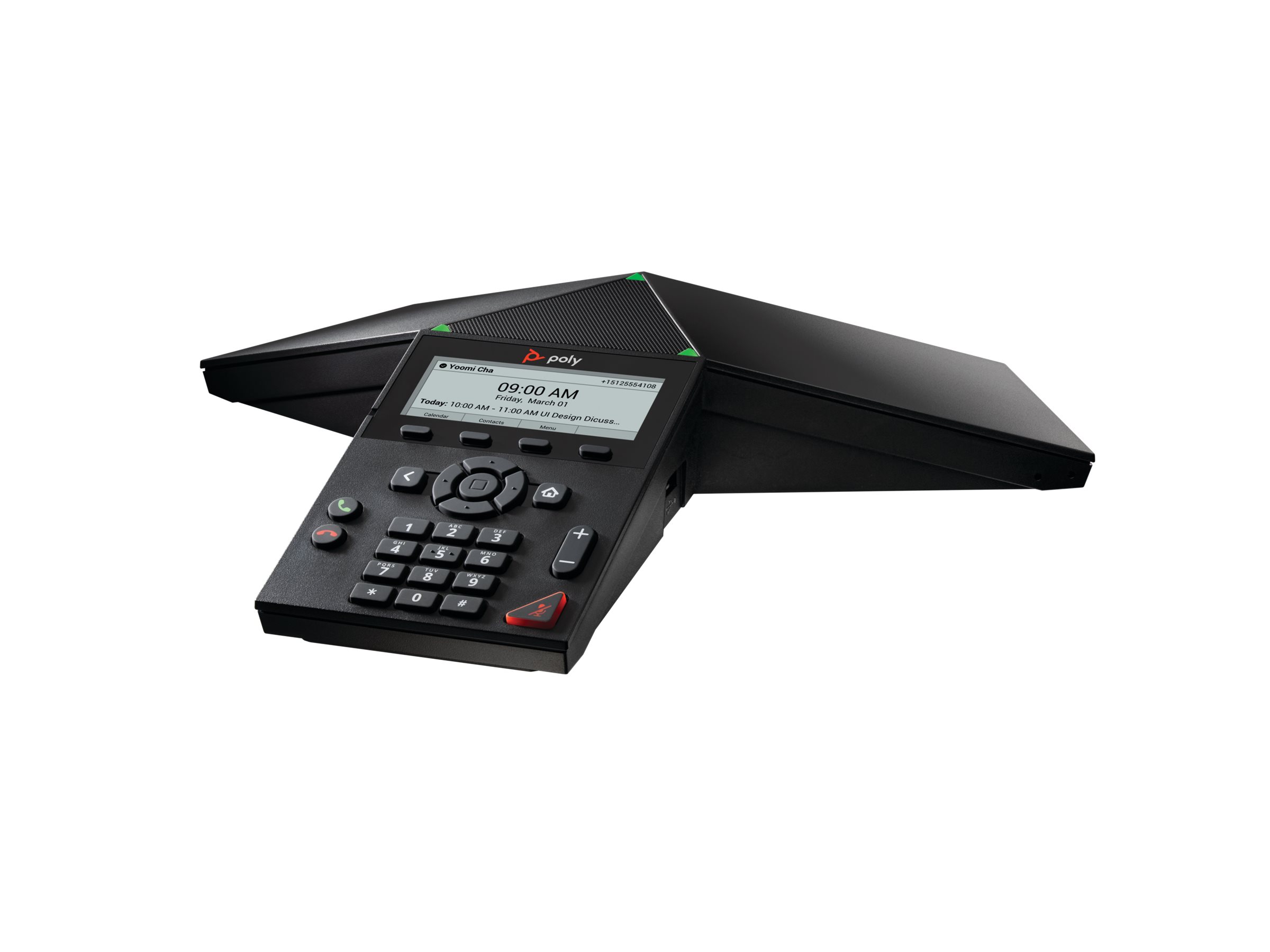 HP Poly Trio 8300 - VoIP-telefon til konferencer - med Bluetooth interface med opkalds-ID/opkald venter - IEEE 802.11a/b/g/n (Wi-Fi) / Bluetooth 5.0 - 3-vejs opkaldskapacitet - SIP, SRTP, SDP - 3 linier - sort
