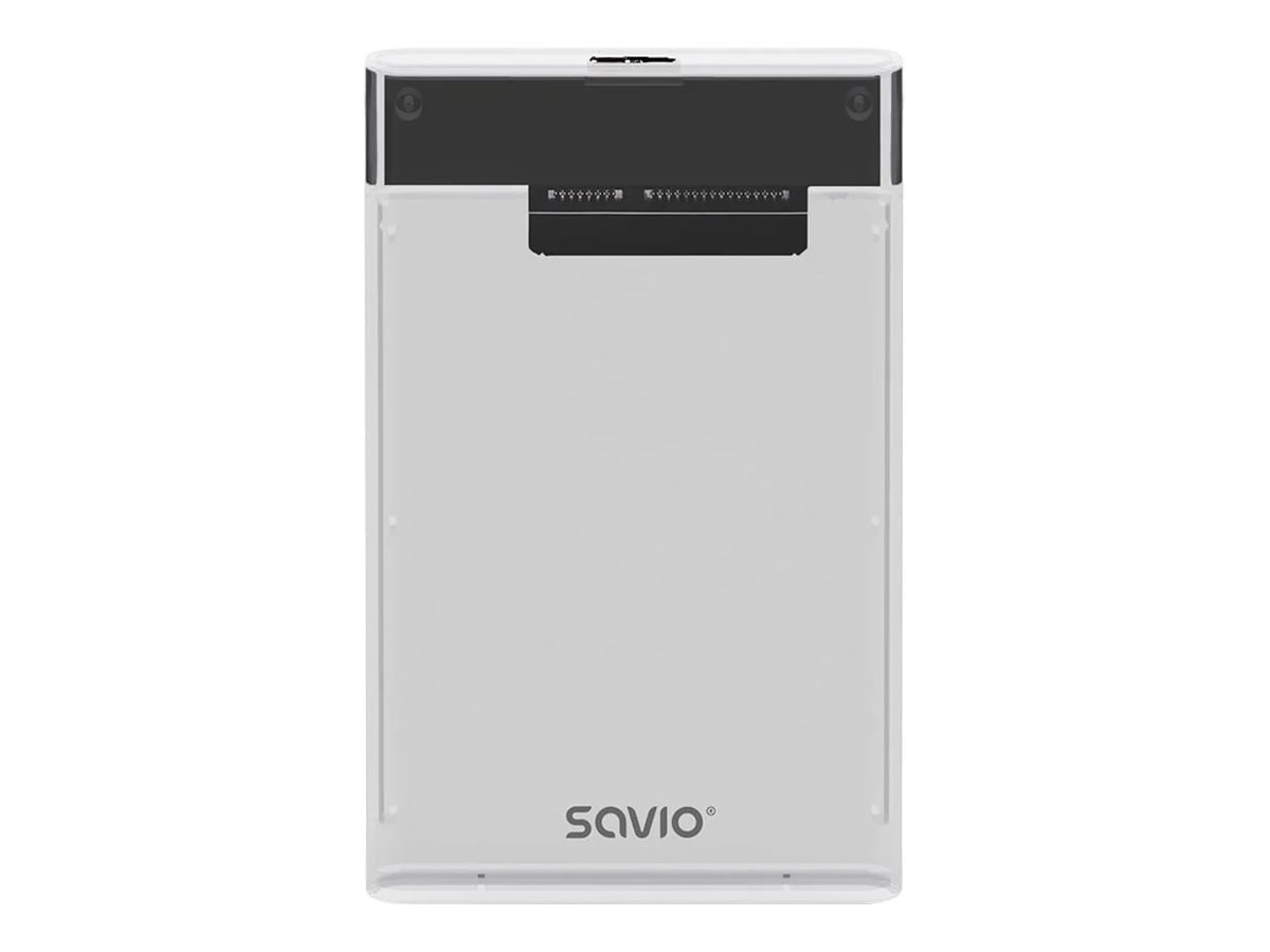 Eksternt harddiskkabinet 2,5" - Savio, USB 3.0, transparent