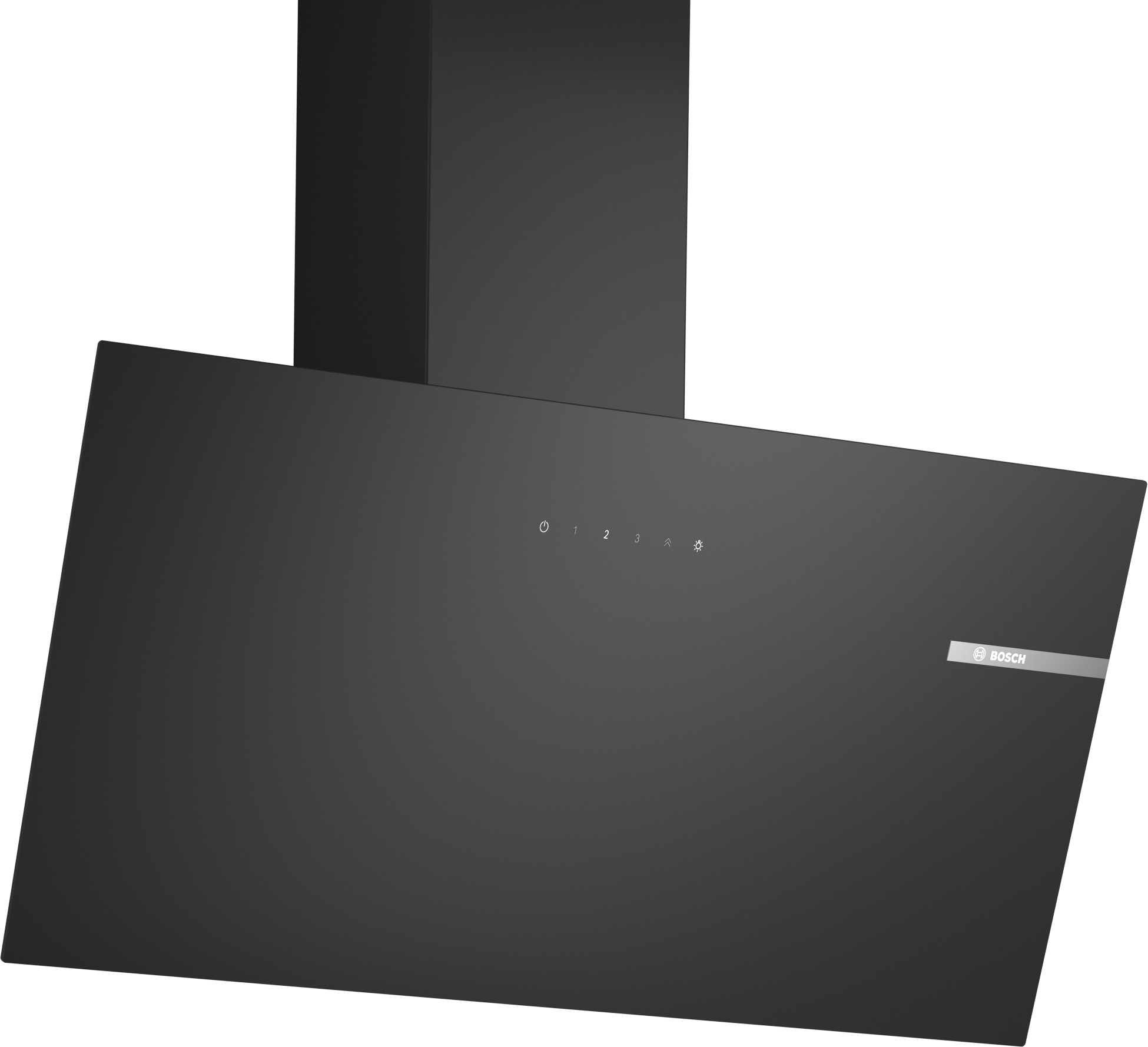 Bosch Serie | 2 DWK85DK60 - Hætte - skorsten vinklet - bredde: 79 cm - dybde: 32.5 cm - udtrækning og recirkulation (-) - sort