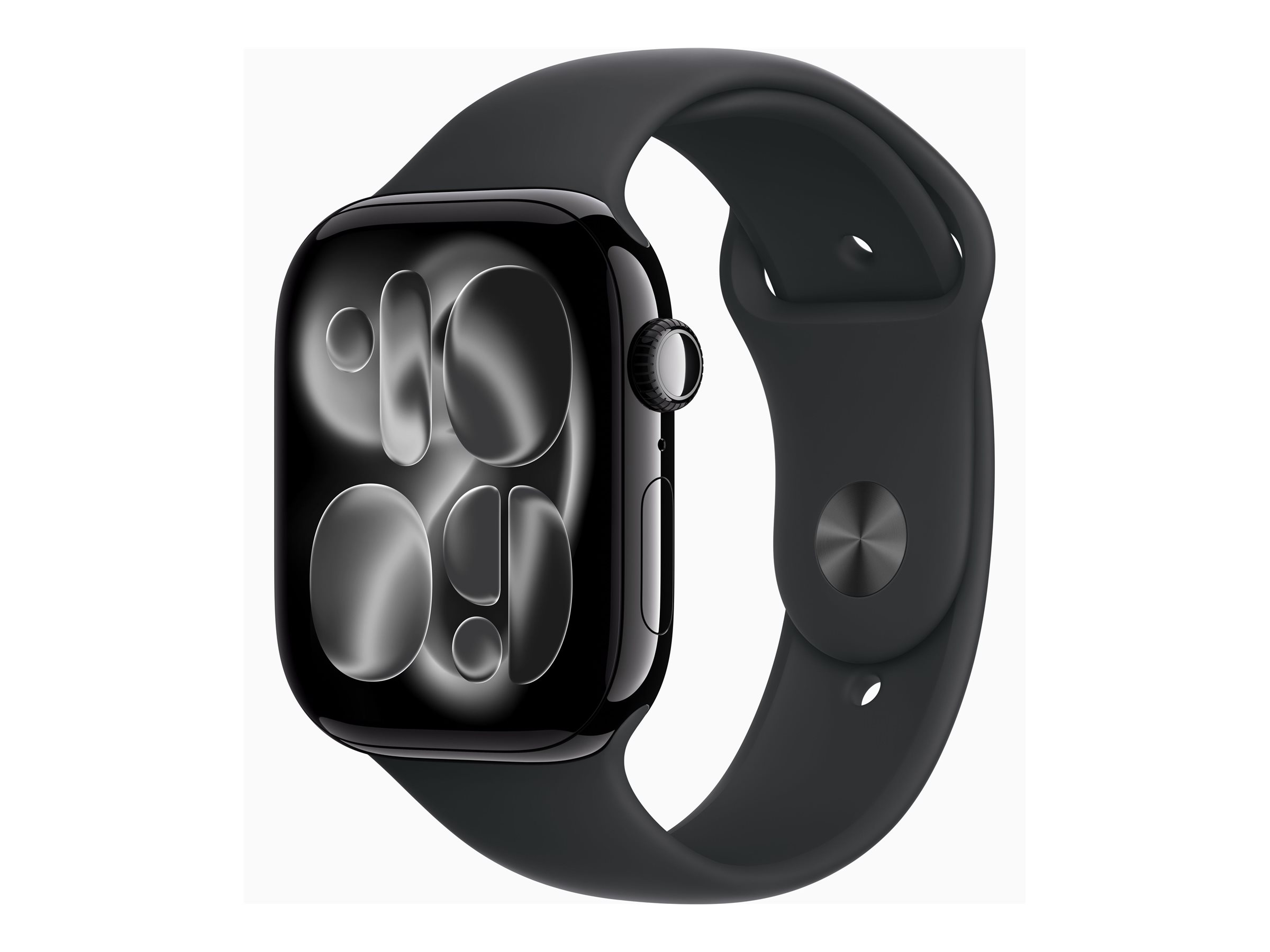 Apple Watch Series 11 GPS + Cellular 46mm Jet Black Aluminium Case with Black Sport Band - M/L