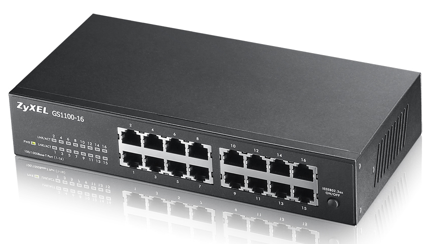 Zyxel Gs1100-16e 16-port Gigabit Slim-switch