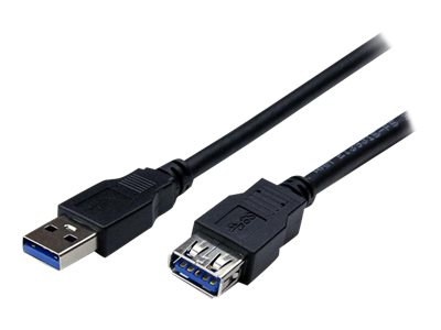 StarTech.com 2m Black SuperSpeed USB 3.0 Extension Cable A to A - Male to Female USB 3.0 Extender Cable - USB 3.0 Extension Cord - 2 meter