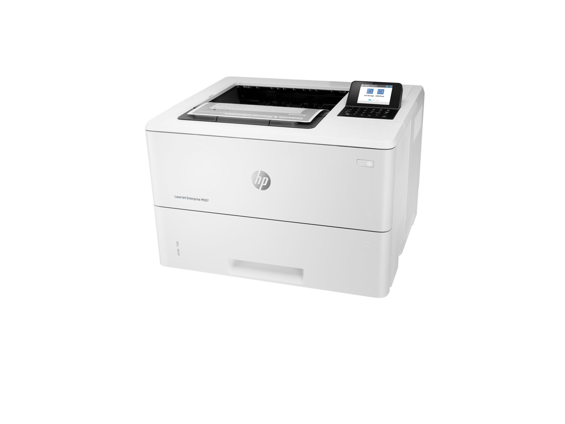 HP LaserJet Enterprise M507dn - Printer - S/H - Duplex - laser - A4/Legal - 1200 x 1200 dpi - op til 50 spm - kapacitet: 650 ark - USB 2.0, Gigabit LAN, USB 2.0 vært