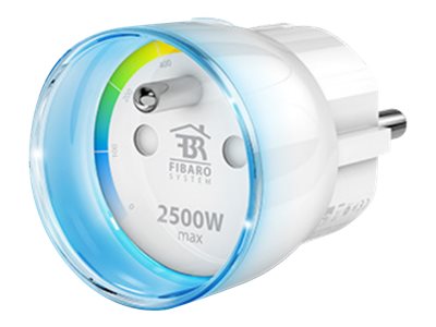 Fibaro Wall Plug Type E - Smart stik - trådløs - Z-Wave Plus - 868.42 MHz, 908.4 MHz, 916 MHz, 921.4 MHz, 869 MHz, 919.8 MHz, 869.85 MHz