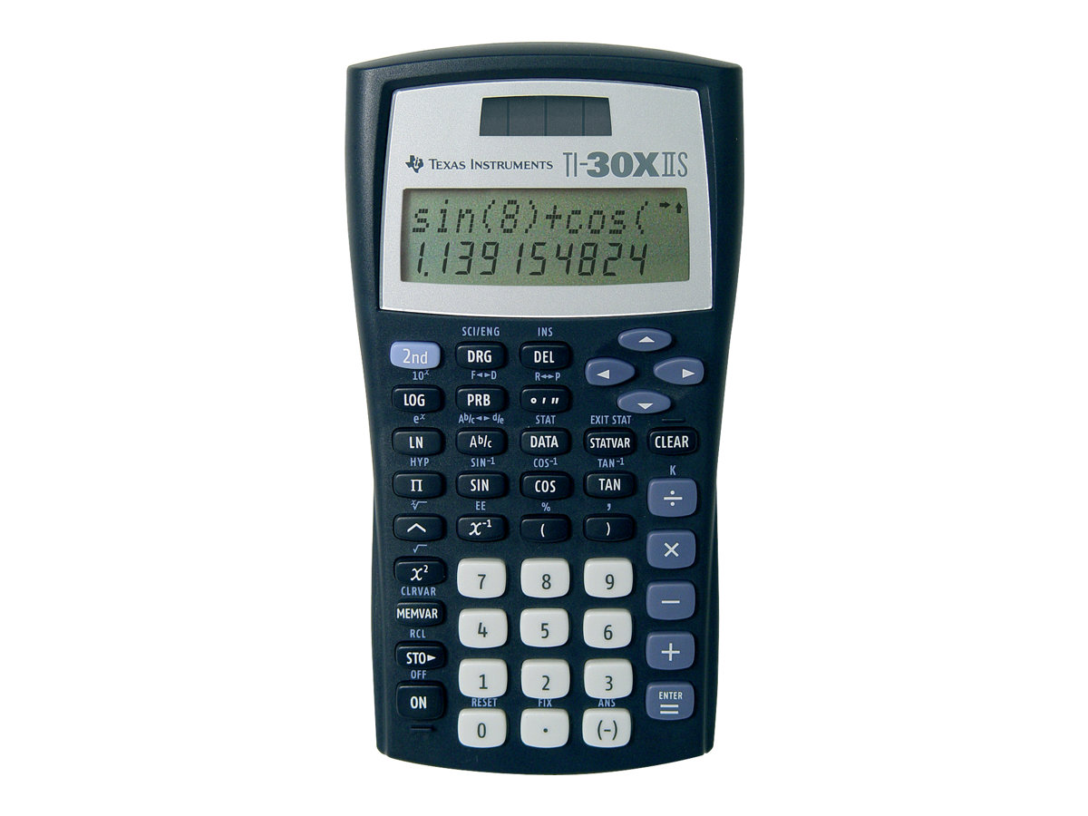Texas Instruments TI 30X II SOLAR - 2-line LCD - Solar & battery