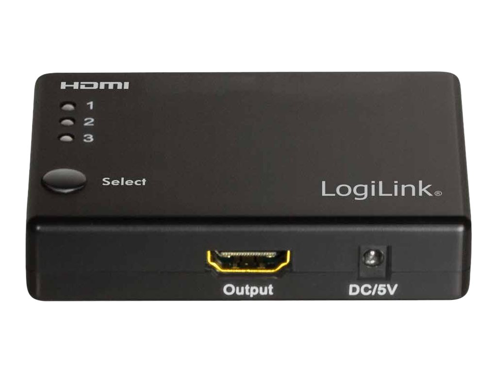 LogiLink HDMI switch 3x1-Port 1080p/60 Hz HDCP CEC RC