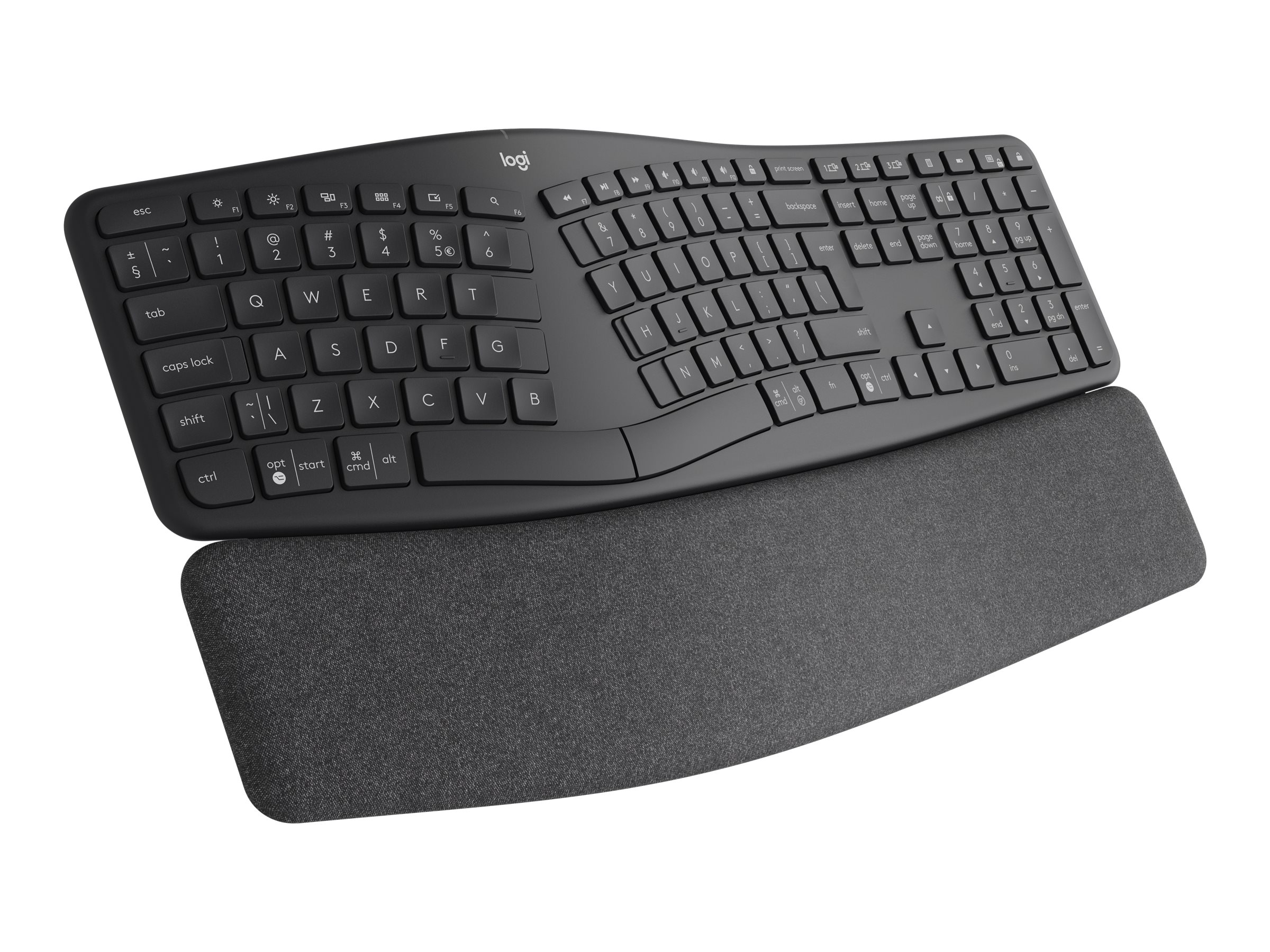 Logitech ERGO K860 Split Keyboard for Business - keyboard - QWERTZ - Swiss - graphite - Tastatur - Schweizisk - Sort