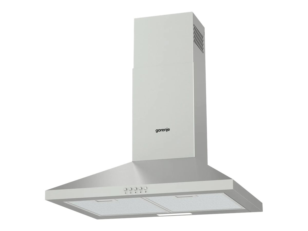 Gorenje Essential WHC629E4X - Hætte - skorsten - bredde: 60 cm - dybde: 45 cm - udtrækning og recirkulation (-) - rustfrit stål