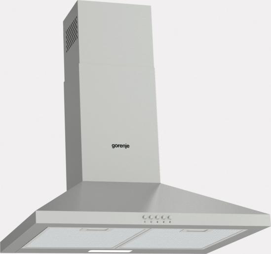 Gorenje Essential WHC629E4X - Hætte - skorsten - bredde: 60 cm - dybde: 45 cm - udtrækning og recirkulation (-) - rustfrit stål