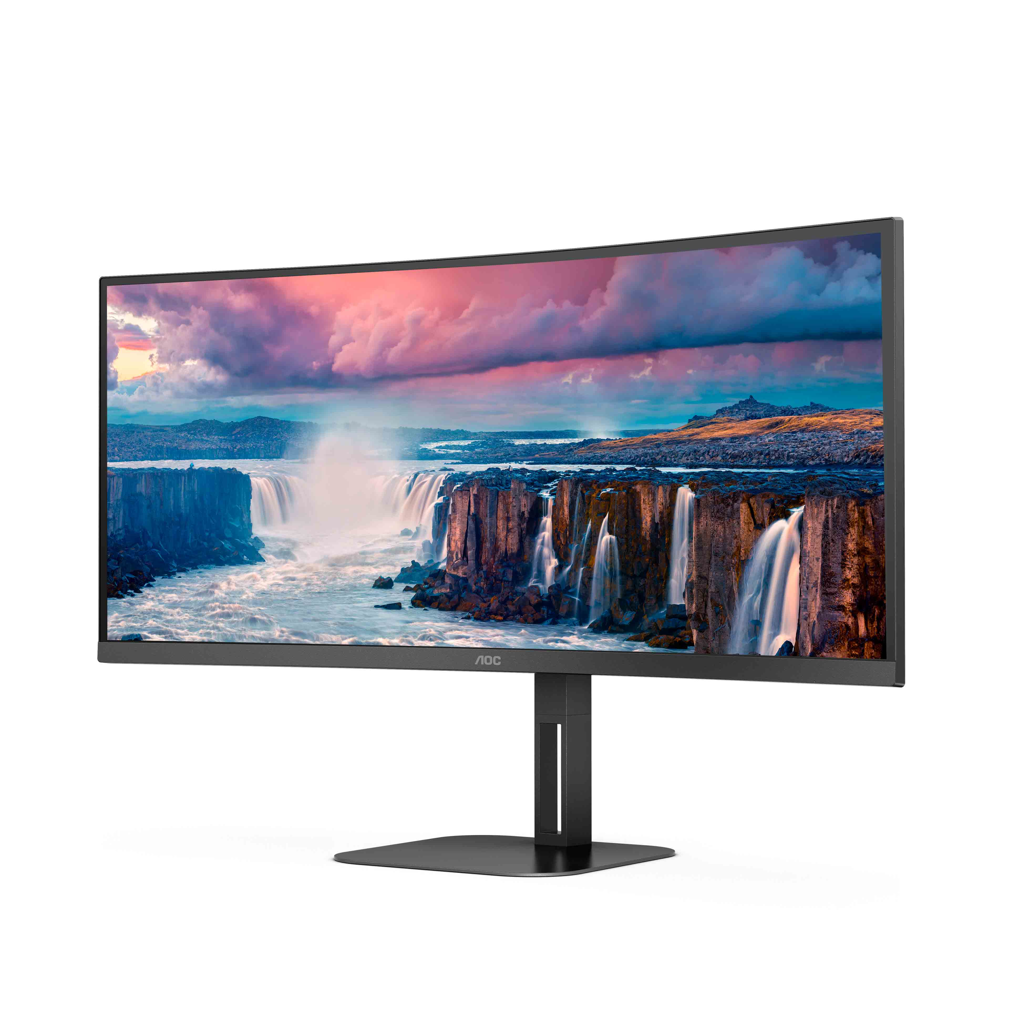 AOC Value-line CU34V5C/BK 34" 3440 x 1440 (UltraWide) HDMI DisplayPort USB-C 100Hz Dockingskærm