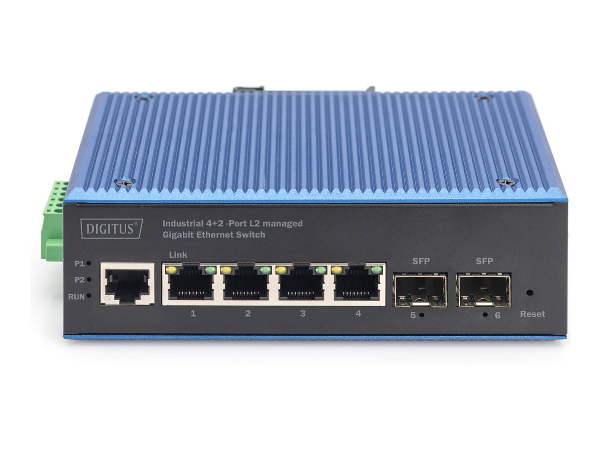 Digitus Dn-651154 Netværksswitch Administreret L2 Gigabit Ethernet (10/100/1000) Sort, Blå