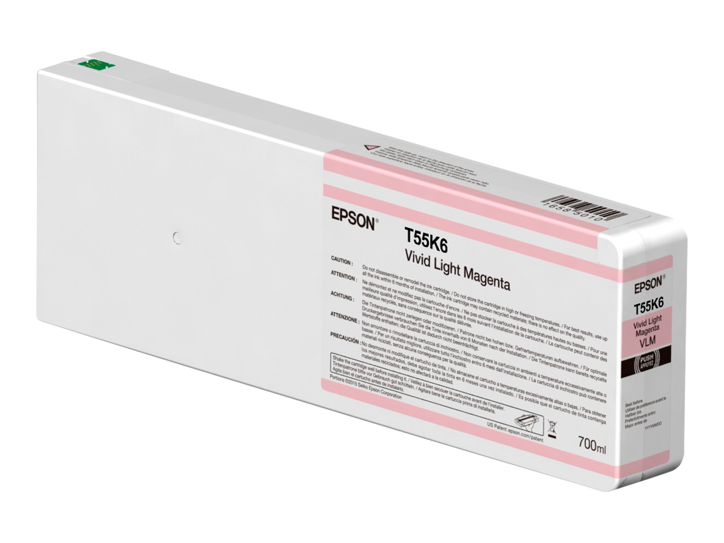 Epson Blæk Vivid Light Magenta Ultrachrome Hdx/hd T55k60n 700ml