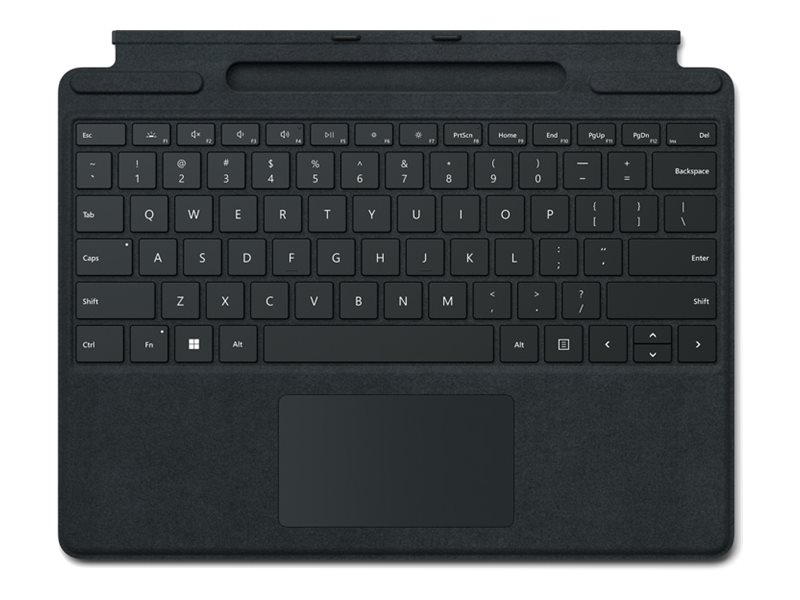 Microsoft Surface Pro Signature Keyboard - with accelerometer trackpad Surface Slim Pen 2 storage and charging tray - Tastatur - Engelsk - UK - Sort