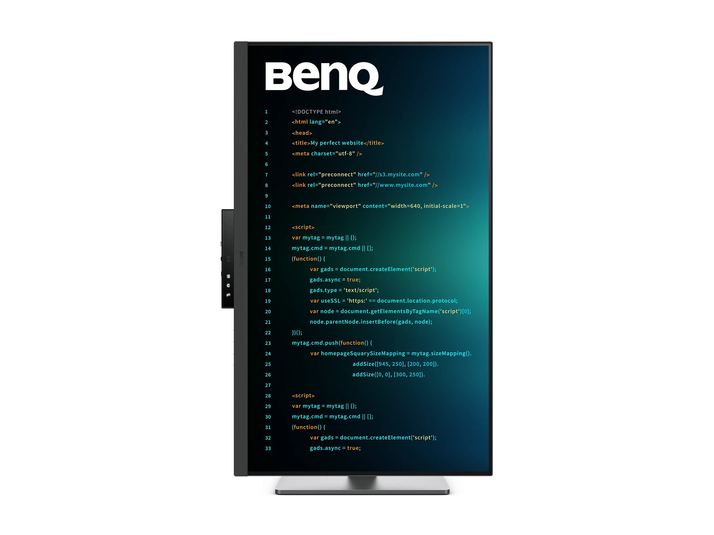 BenQ Programming RD320U - LED-skærm - 32 (31.5 til at se) - 3840 x 2160 4K @ 60 Hz - IPS - 400 cd/m² - 2000:1 - DisplayHDR 400 - 5 ms - 2xHDMI, DisplayPort, USB-C - højtalere