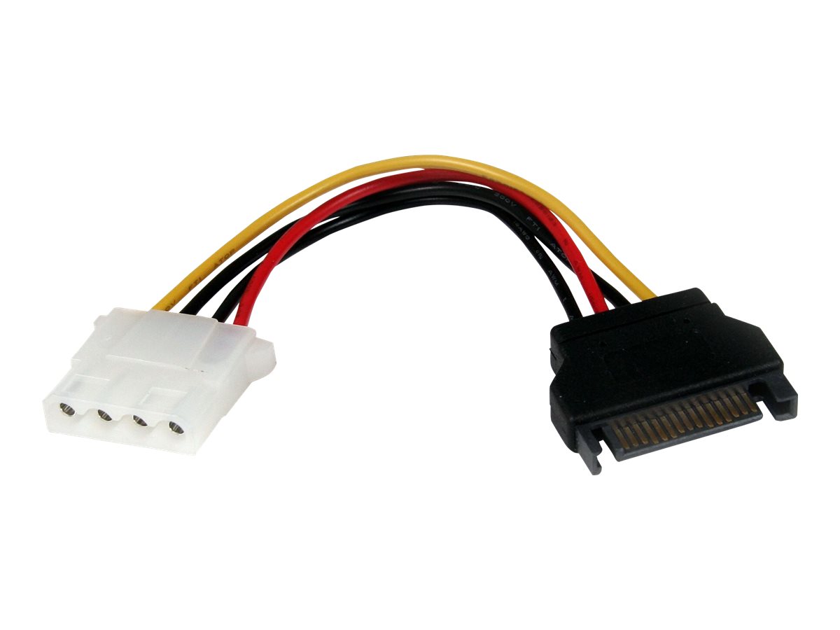 StarTech.com 6in SATA to LP4 Power Cable Adapter - F/M - Power adapter - SATA power (M) to 4 pin internal power (F) - 5.9 in - black - LP4SATAFM6IN