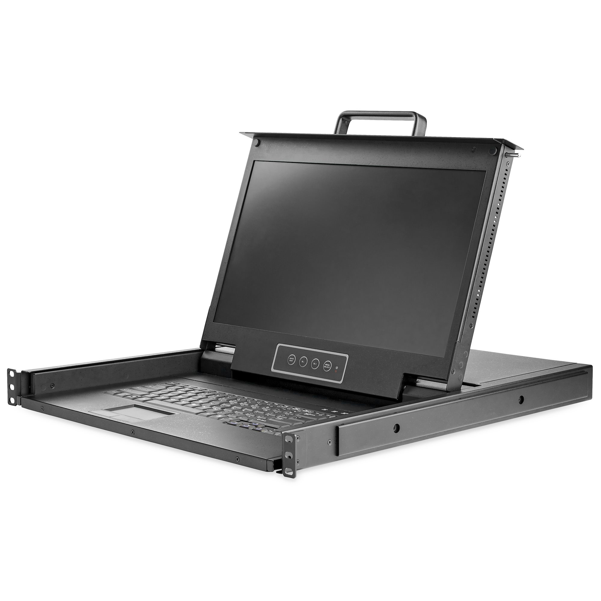 StarTech.com Rackmount KVM Console HD 1080p - Single Port VGA KVM w/ LCD Monitor - 1U LCD KVM Server Rack Drawer w/Cables - USB Support KVM-konsol