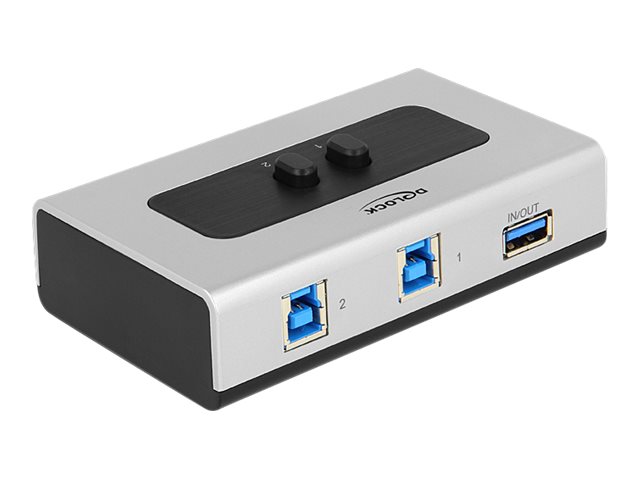 Delock Switch USB 3.0 2 port manual bidirectional - USB sharing switch til periferiudstyr - 2 x SuperSpeed USB 3.0 - desktop