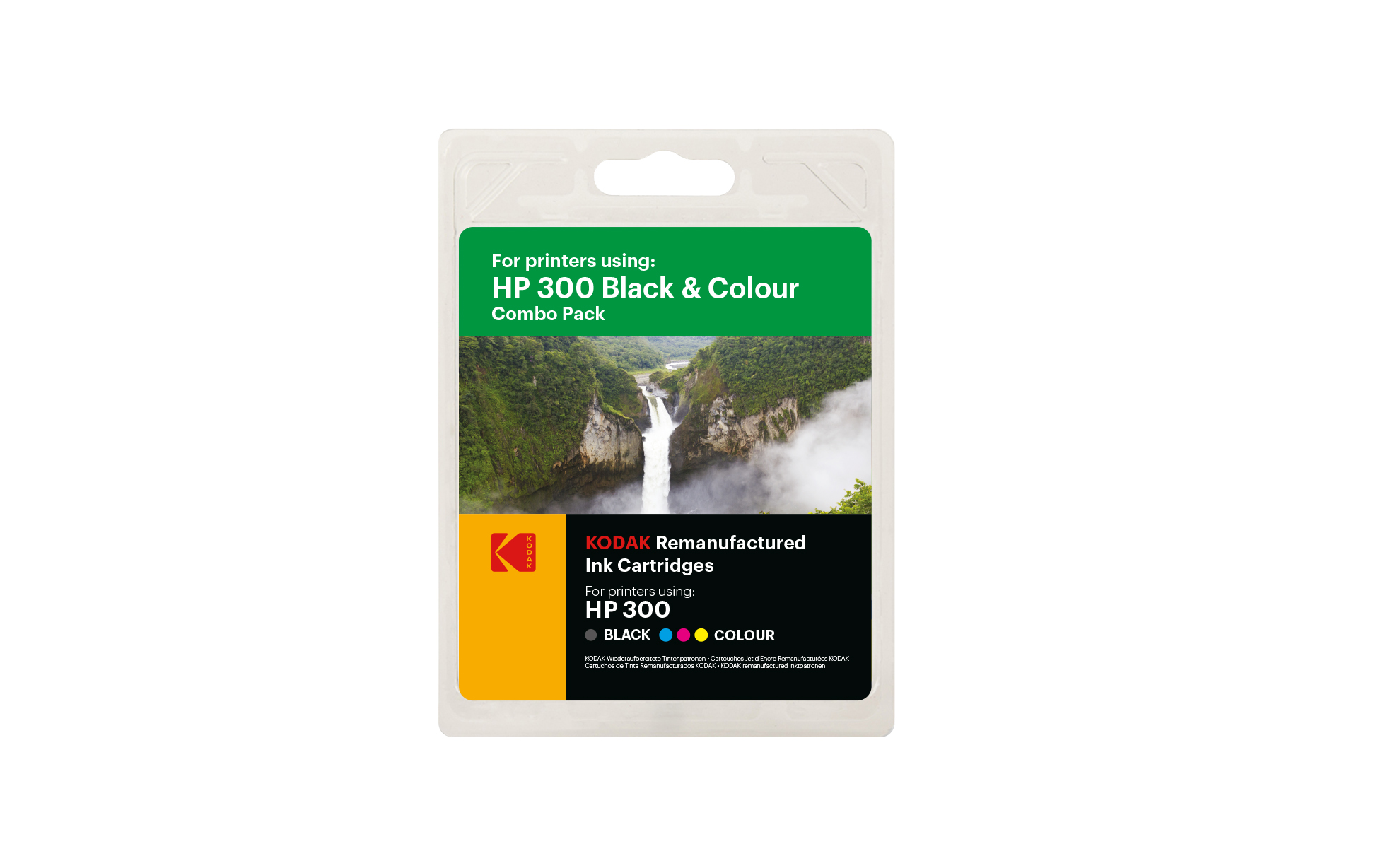 Kodak 300 (CN637EE) Value Pack (Sort, cyan, magenta, ) 9 + 12 ml - HP (kompatibel) billede