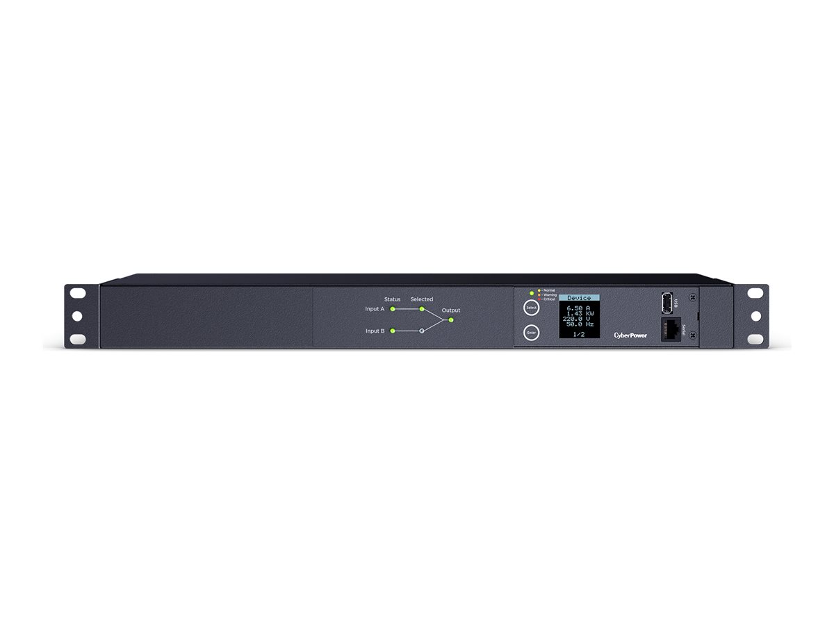 CyberPower Metered ATS Series PDU24005 Strømfordelingsenhed 10-stik 16A Sort 3.05m
