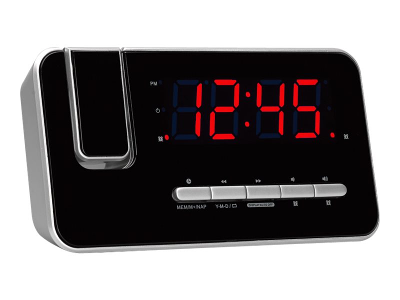 Clockradio Denver CRP-618 - Ur - Digital - FM - PLL - LED - 3,05 cm - (1.2) - Rød