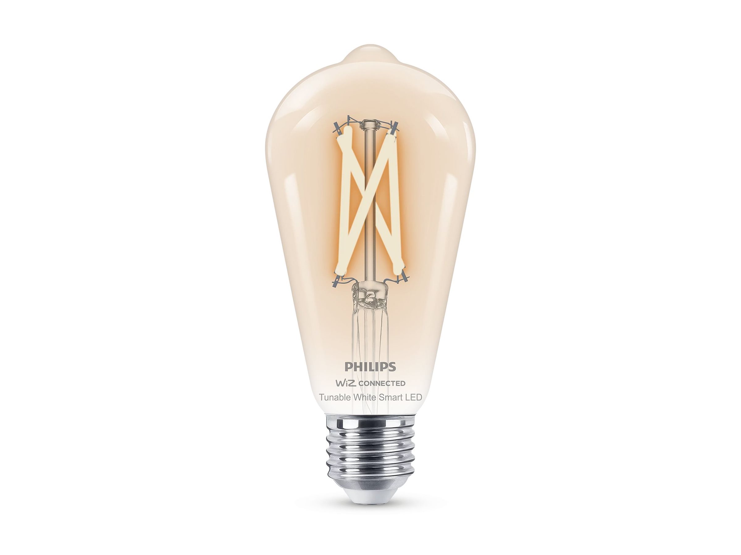 Philips Smart - LED-filament-lyspære - form: ST64 - E27 - 7 W (tilsvarende 60 W) - klasse E - varmt til køligt hvidt lys - 2700-6500 K - gennemsigtig