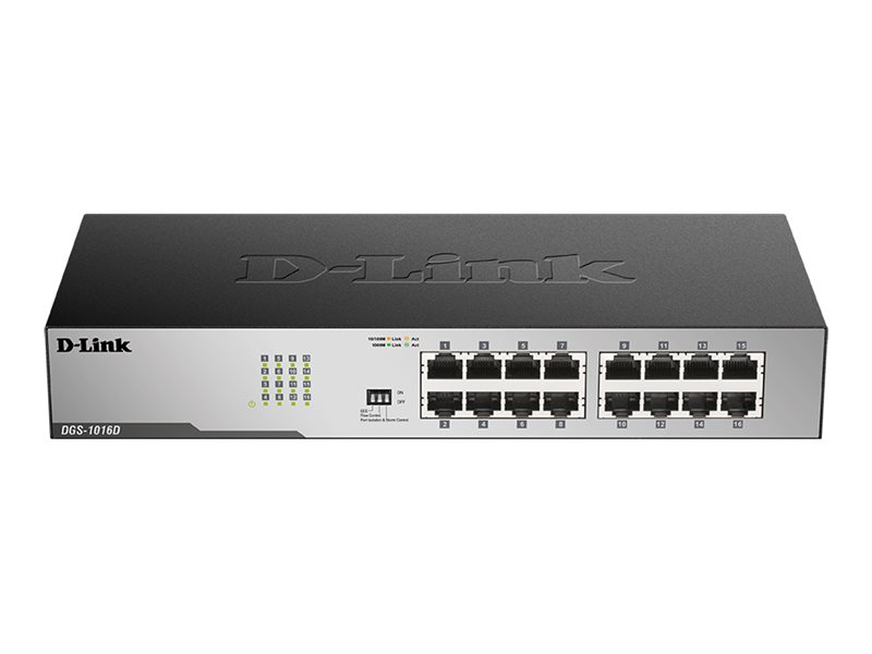 D-Link DGS-1016D 16-Port Gigabit Unmanaged Desktop Switch