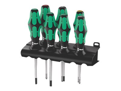 Wera 335/350/367/7 Rack skruetrækkersæt Kraftform Plus Lasertip + rack, 7 dele