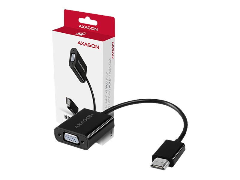 AXAGON - Videoadapter - HDMI han til HD-15 (VGA) hun - 17 cm - 1920 x 1200 (WUXGA) support, aktiv omformer