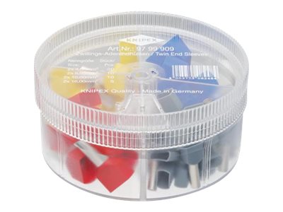 Knipex Sortimentboks med Twin-kabeltyller, 2 x 4,0 / 2 x 6,0 / 2 x 10,0 / 2 x 16,0 mm2, 45 dele