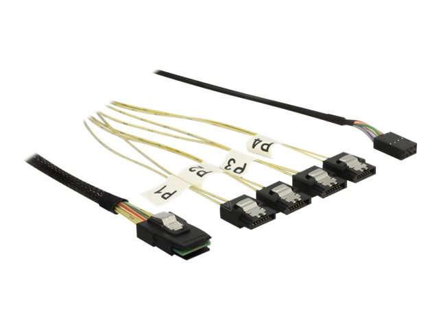 DeLOCK Serial Attached SCSI (SAS) internt kabel Sort 50cm