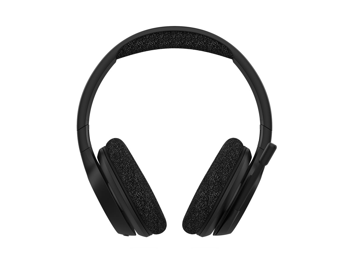 Belkin SoundForm Adapt - Hovedtelefoner med mik. - fuld størrelse - Bluetooth - trådløs, kablet - USB-C, 3,5 mm jackstik - sort