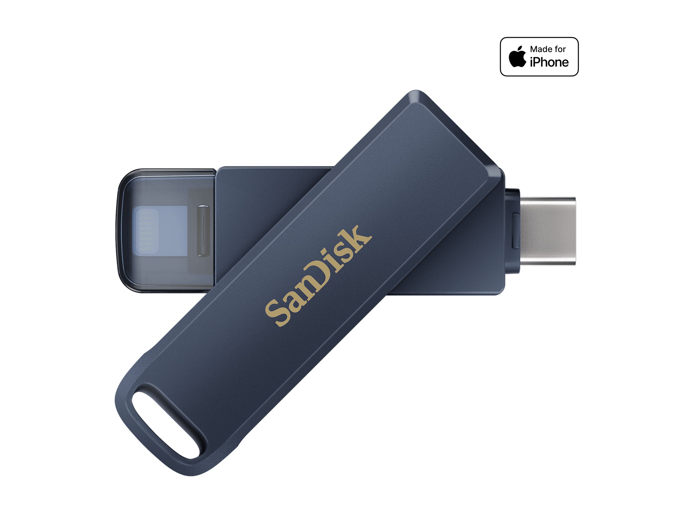 SanDisk Phone Drive 256GB USB-C / Apple Lightning USB stick Blå