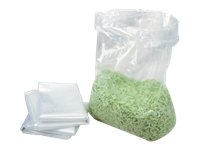 Hsm affaldsposer til makulator - gennemsigtig plast, 52 l (10 stk)