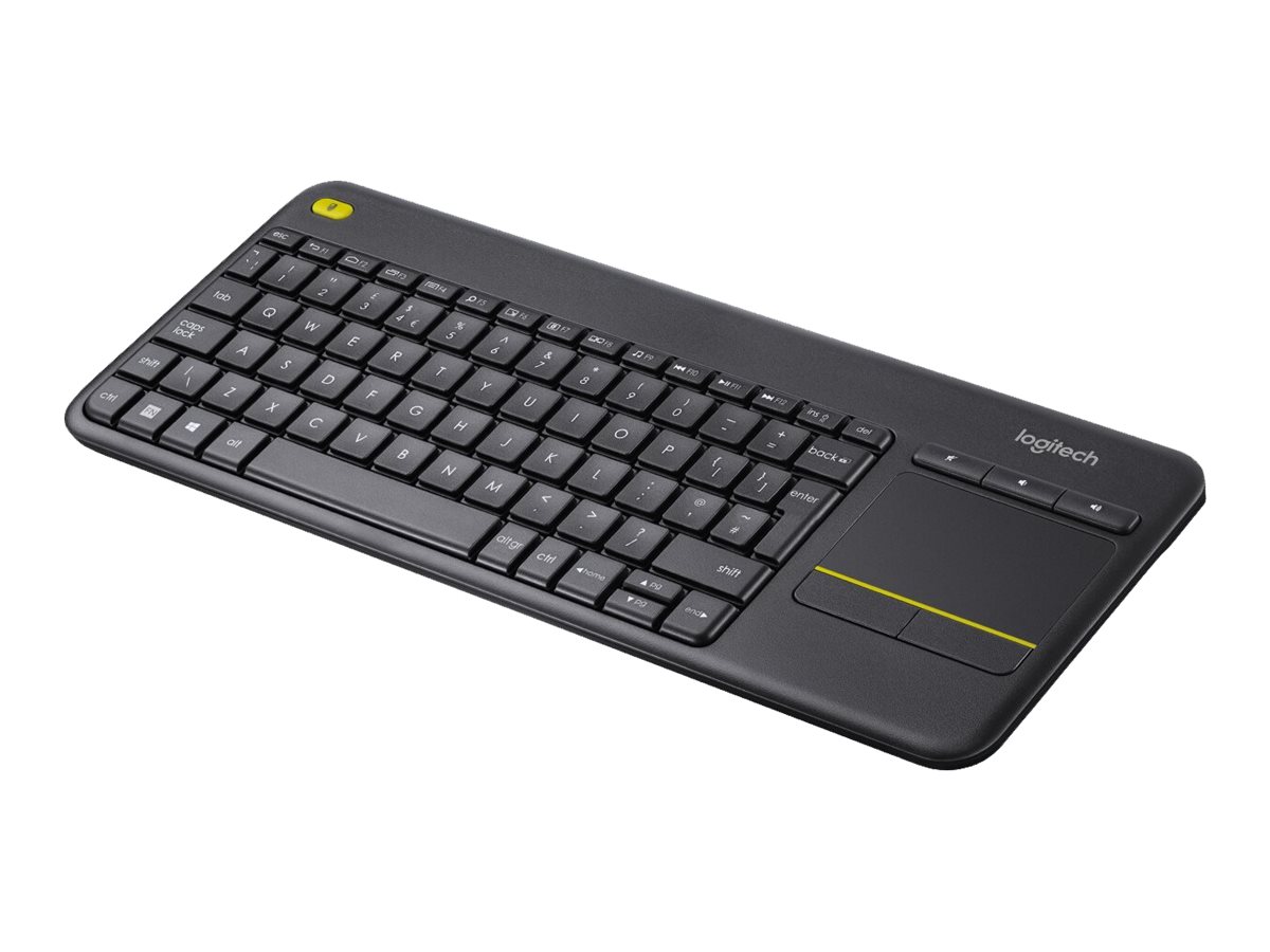 Logitech Wireless Touch Keyboard K400 Plus - Tastatur - Italiensk - Sort