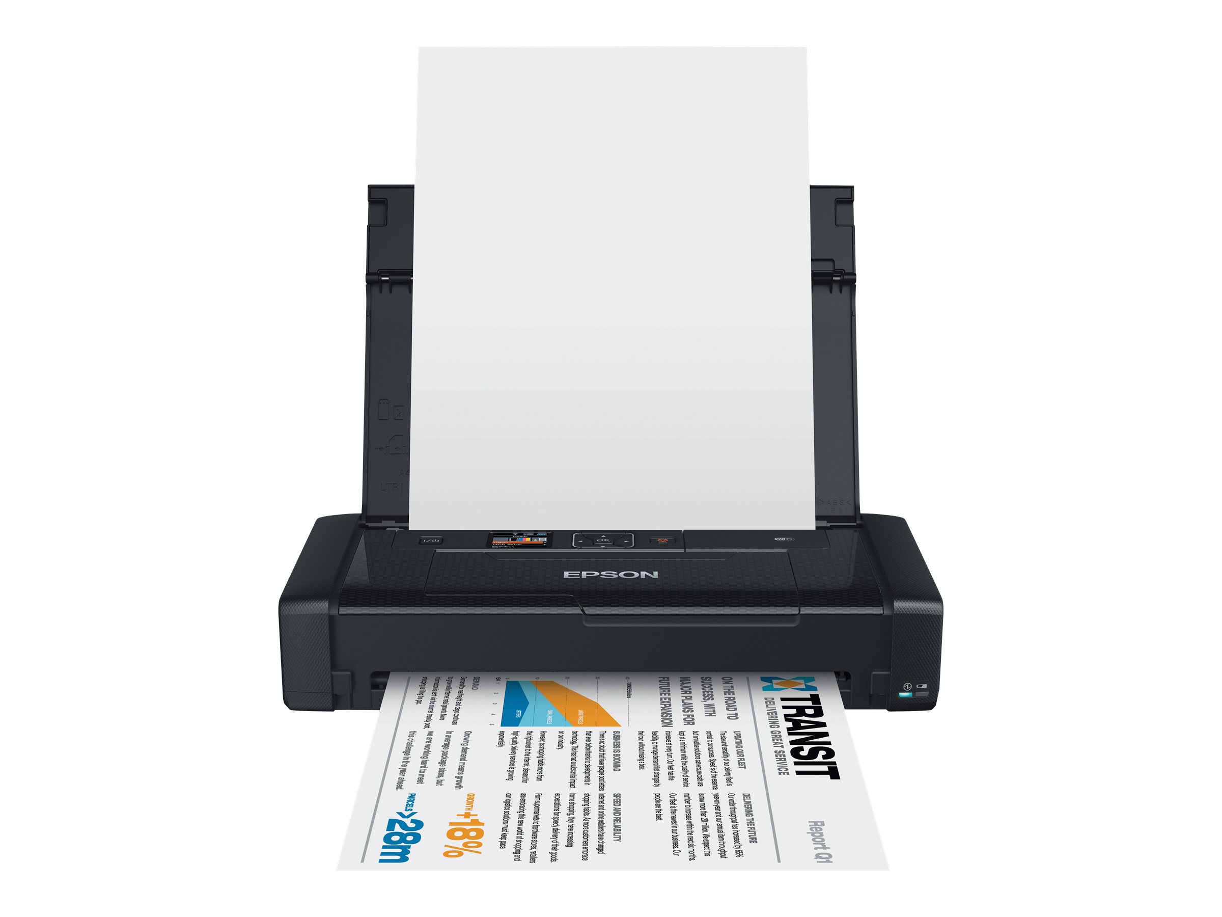 Epson WorkForce WF-100W - Printer - farve - blækprinter - A4/Legal - 5760 x 1440 dpi - op til 7 spm (mono) / op til 4 spm (farve) - kapacitet: 20 ark - USB 2.0, Wi-Fi(n)