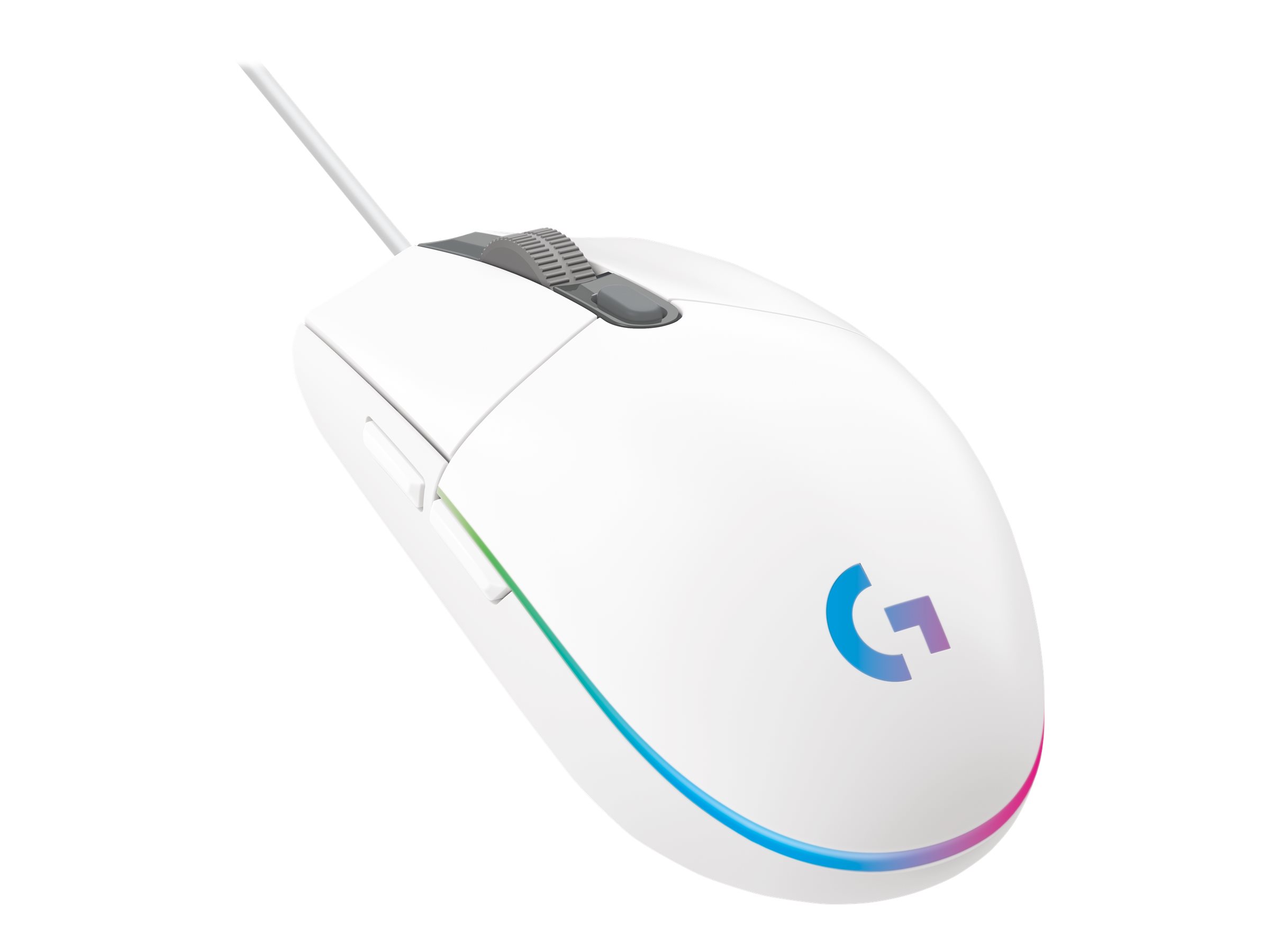 Logitech G203 LIGHTSYNC - White - Gaming Mus - Optisk - 6 knapper - Hvid med RGB-LED lys