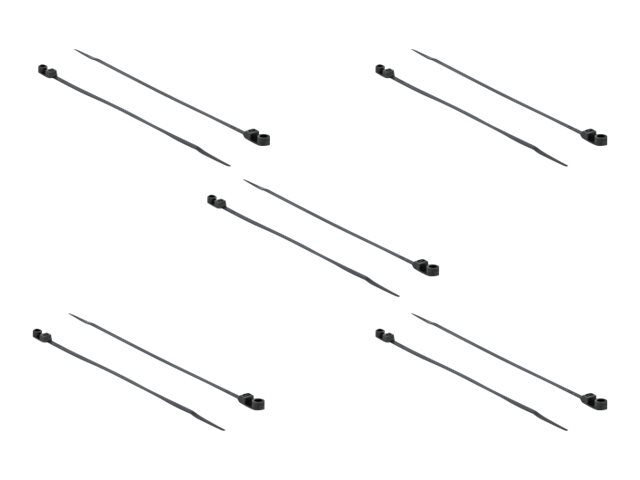 Delock Cable Tie with Fastening Eyelet 16cm Sort