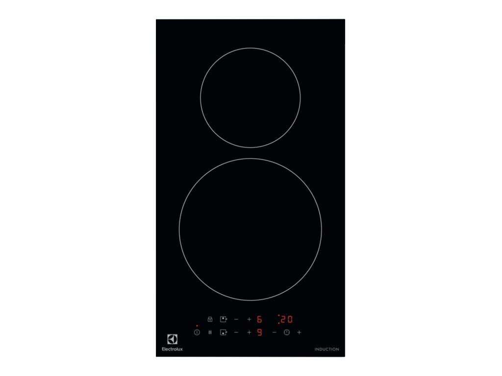 Electrolux Domino LIT30230C - Induktions kogeplade - 2 plader - Niche - bredde: 27 cm - dybde: 49 cm - sort