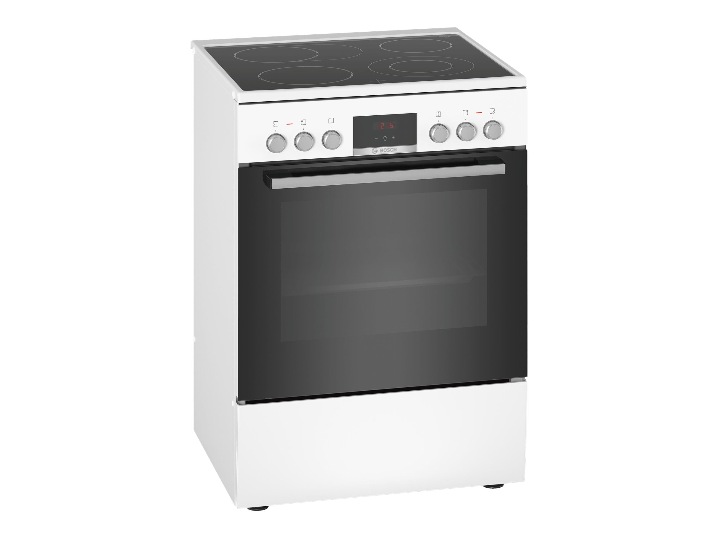 Bosch Serie | 4 HKR39C220 Komfur Fritstående Keramisk kogeplade Polar white
