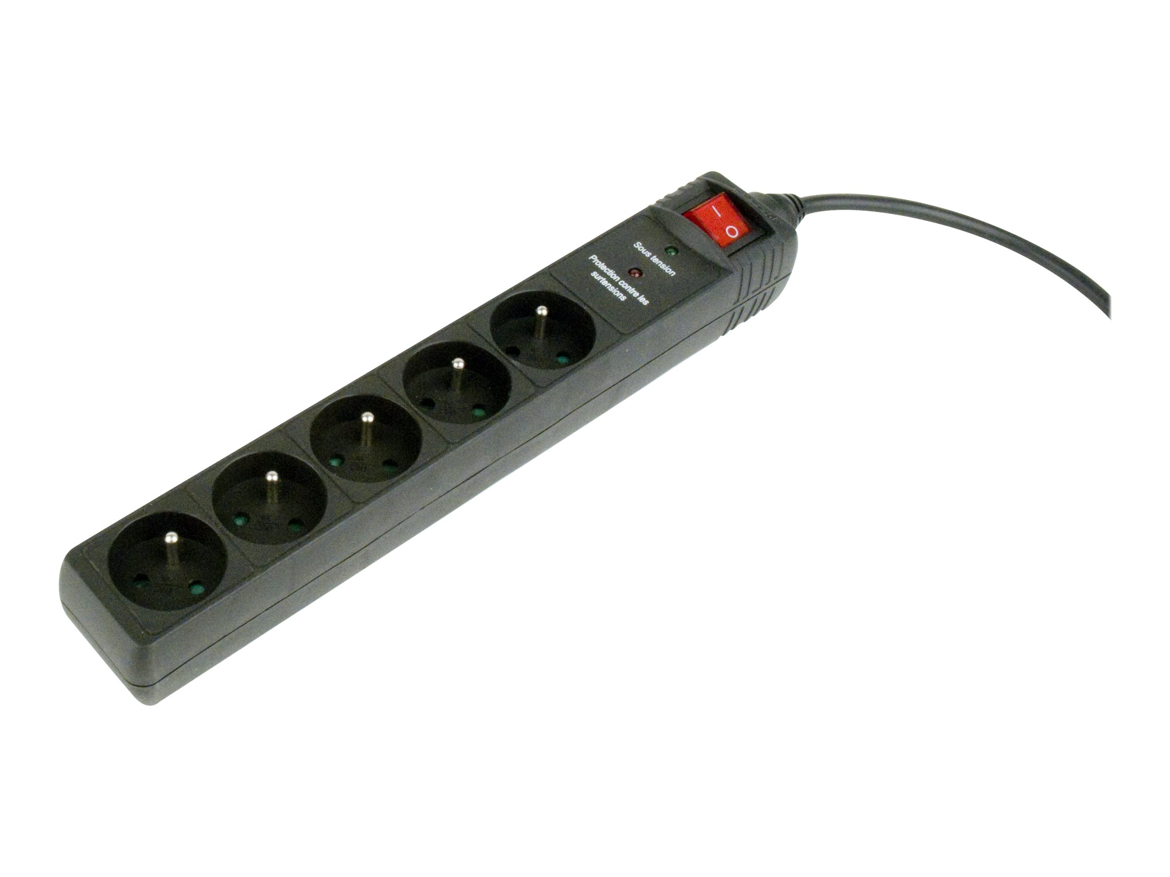 EnerGenie SPF5-C-10 Strømstødsbeskytter 5-stik 16A Sort 3m