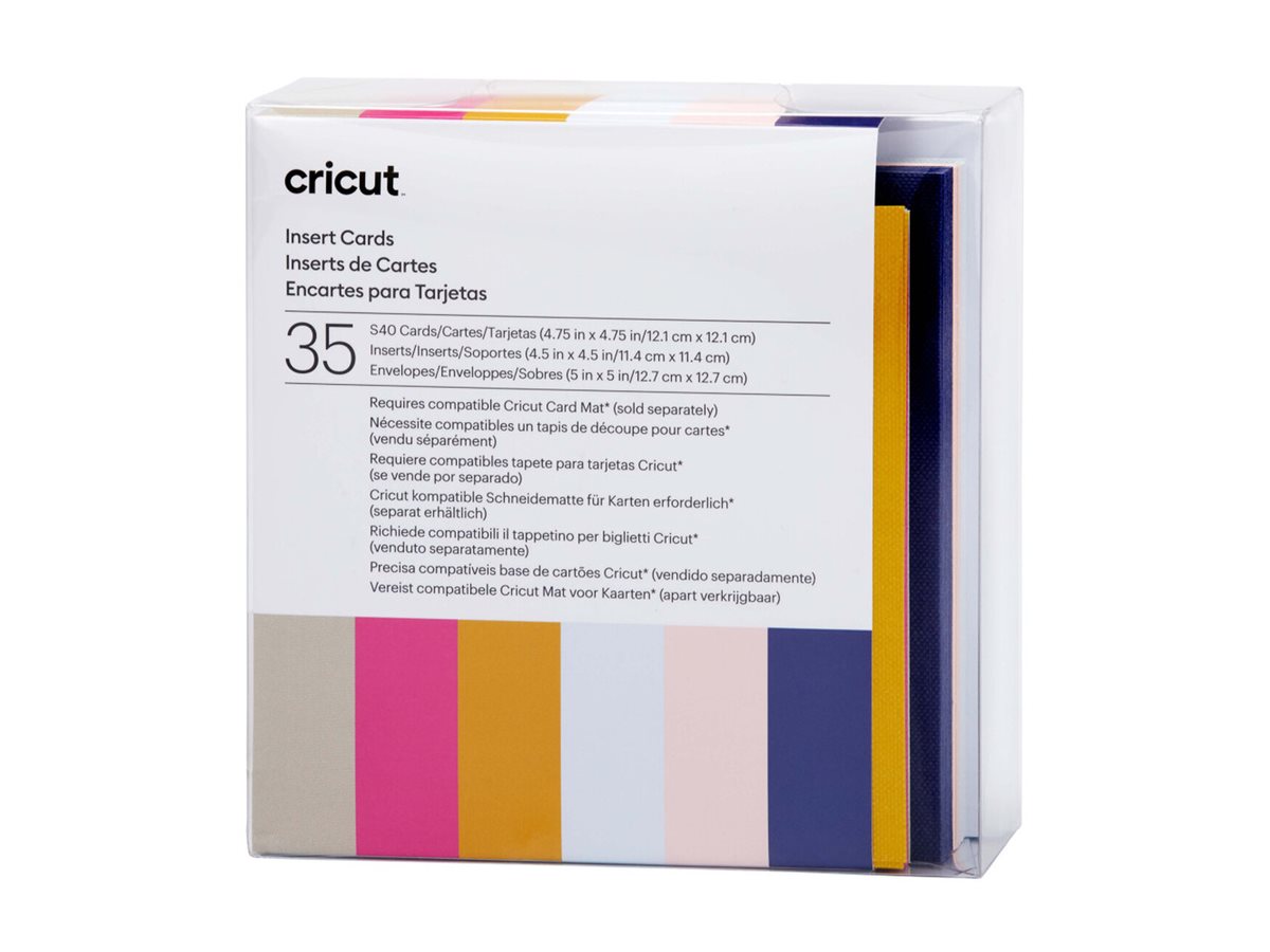 Cricut Sensei Sampler - insert card set - Twilight white khaki mustard powder blue party pink tulip