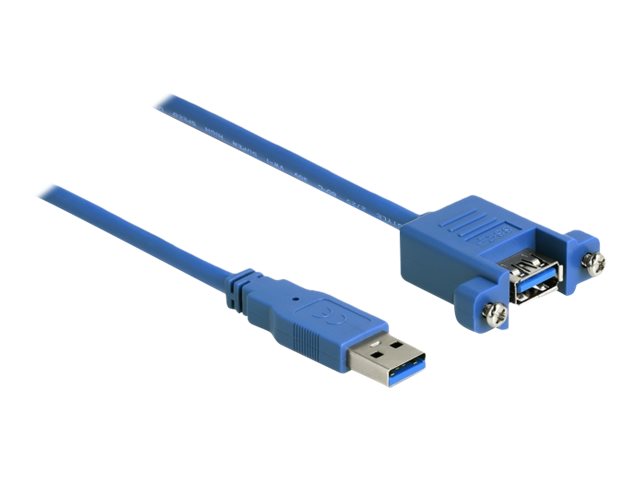 Delock USB-kabel 25cm Blå