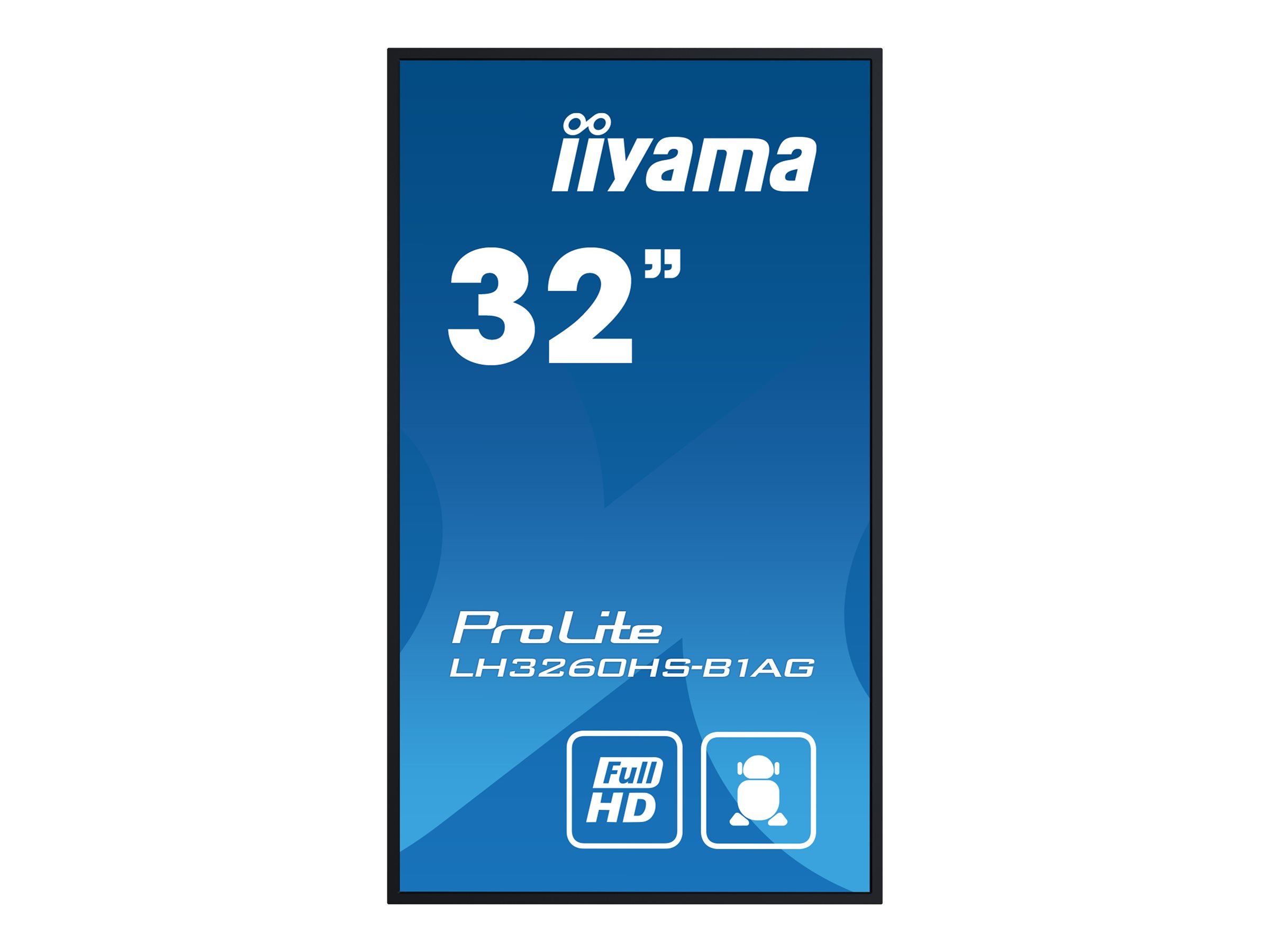 iiyama ProLite LH3260HS-B1AG - 32 Diagonal klasse (31.5 til at se) LED-bagbelyst LCD paneldisplay - digital skiltning - med indbygget SoC medieafspiller - 1080p 1920 x 1080 - kantbelyst - sort, mat finish