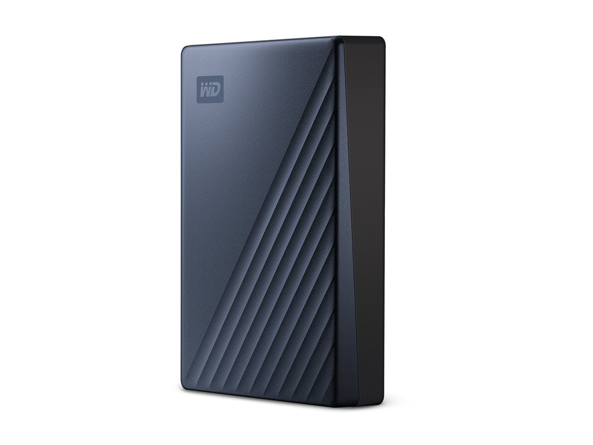 WD My Passport for Mac WDBEJA0060BBL - Harddisk - krypteret - 6 TB - ekstern (bærbar) - USB 3.2 Gen 1 (USB-C stikforbindelse) - 256-bit AES - blå