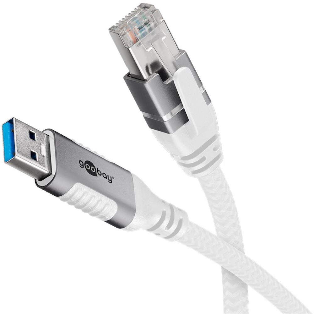 Goobay USB 3.0 til RJ45 netværksadapter 7,5 m CAT6 1 Gbit/s Hvid