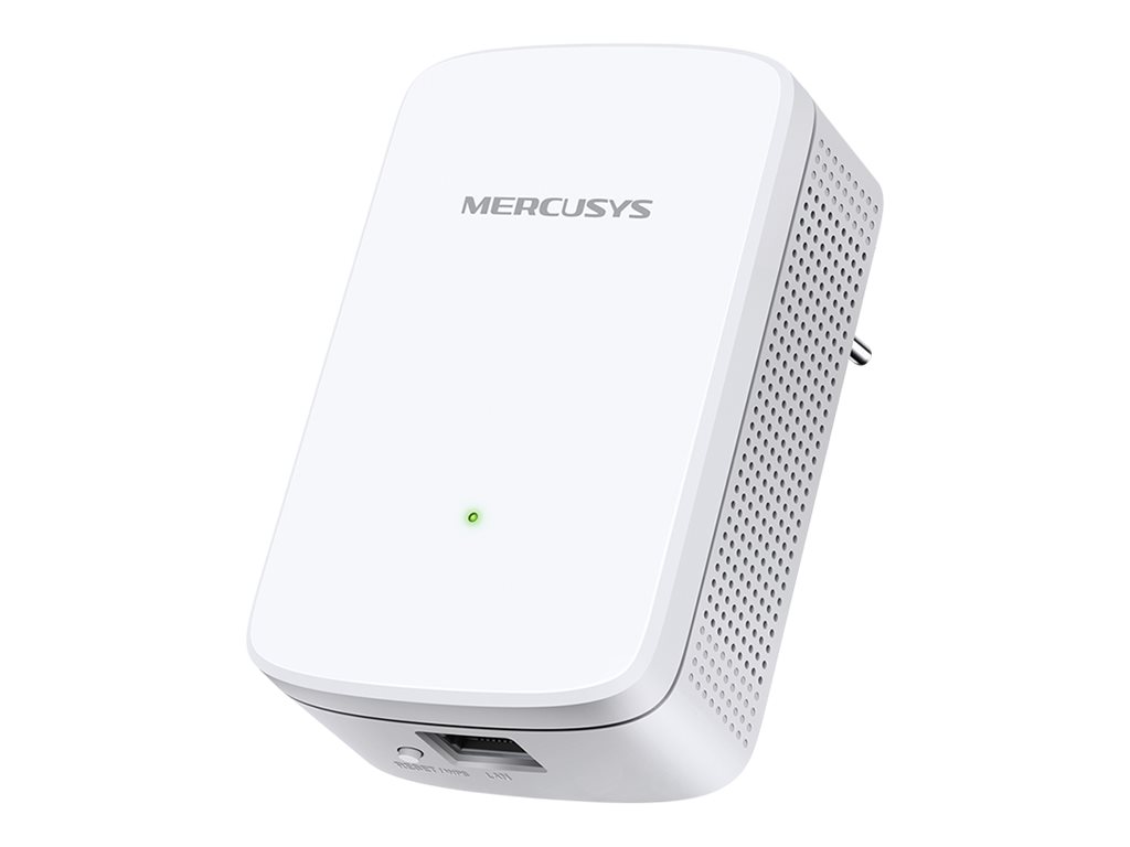 Mercusys ME10 V1 WiFi-rækkeviddeforlænger Montebar i væggen