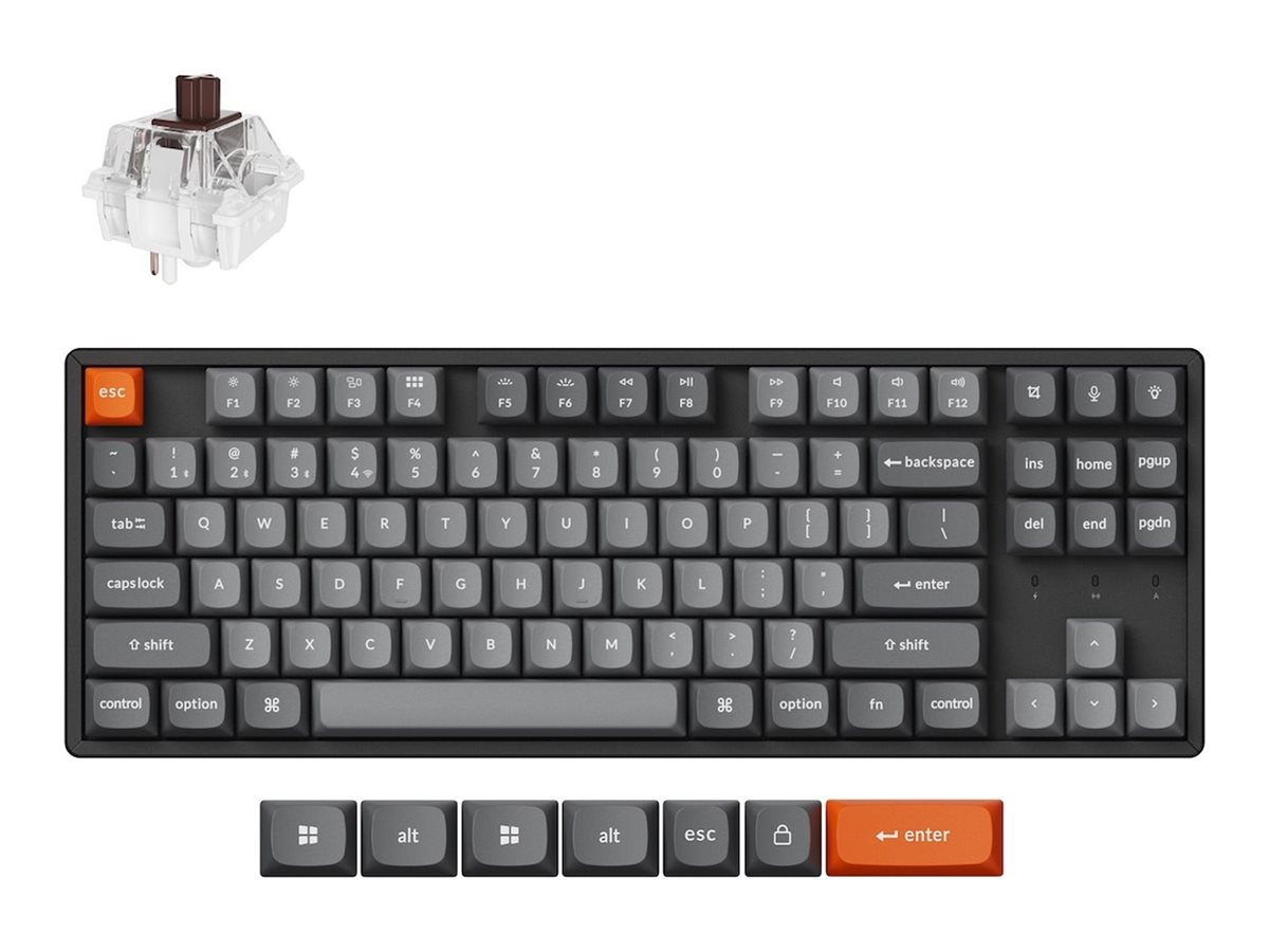 Keychron K8 MAX Tastatur Mekanisk Sydvendt RGB LED Trådløs Kablet