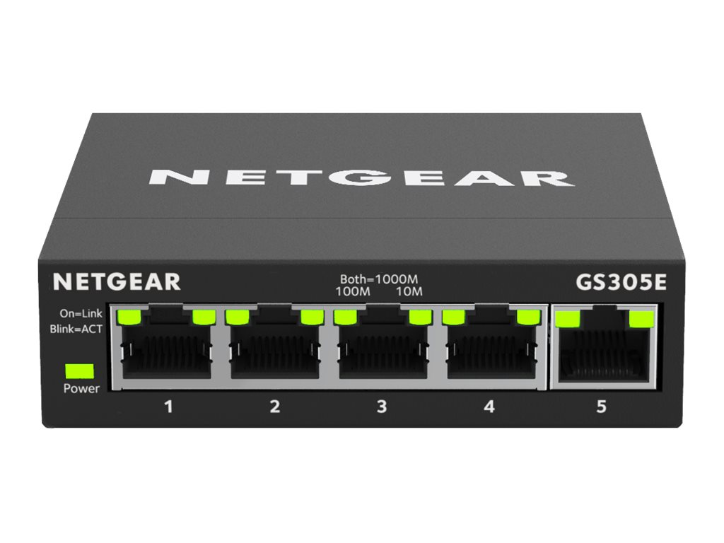 Netgear Gs305e 5-port Gigabit Ethernet Easy Smart Managed Switch